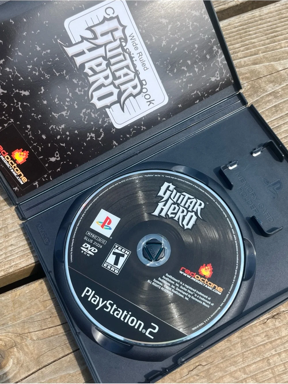 Sony PlayStation 2 Guitar Hero with Red Guitar Artwork